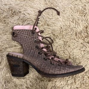 Miss Macie open toe booties, 9.5